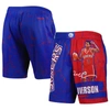 Mitchell & Ness Men's  Allen Iverson Royal Philadelphia 76ers Hardwood Classics Player Burst Shorts In Royal