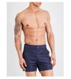 Moncler Logo Plaque Swimming Trunks In Navy