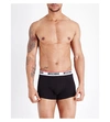 Moschino Pack Of Two Tape Slim-fit Stretch-cotton Trunks In Black