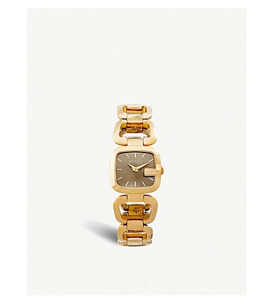 Gucci Stainless Steel Watch In Brown