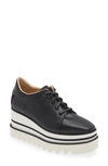 Stella Mccartney Sneakelyse Vegan Logo Platform Loafers In 1065 Black/ White
