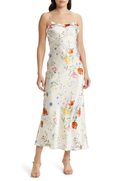 aribella silk dress REFORMATION Aribella Silk Dress, Cupid Print, Size S, NEW WITHOUT TAGS