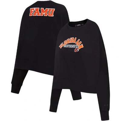 Post Pro Standard Black Florida A&m Rattlers Classic 3-hit Pullover Sweatshirt