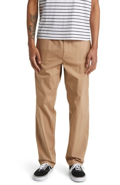 Bp. Relaxed Fit Elastic Waist Workwear Trousers In Tan Amphora