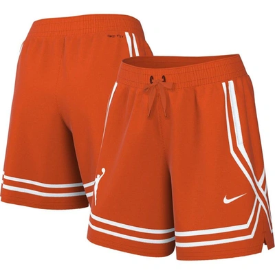 NIKE NIKE ORANGE WNBA LOGOWOMAN TEAM 13 CROSSOVER PERFORMANCE SHORTS