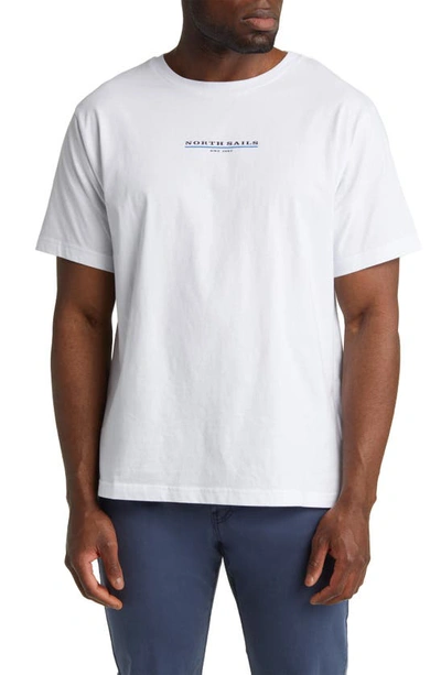 North Sails Logo Cotton Graphic T-shirt In White