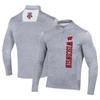 UNDER ARMOUR UNDER ARMOUR HEATHER GRAY WISCONSIN BADGERS GAMEDAY TWIST QUARTER-ZIP TOP