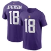 Nike Men's  Justin Jefferson Purple Minnesota Vikings Classic Player Name And Number T-shirt In Purple