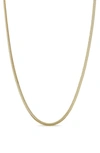 Zoë Chicco 14k Gold Flat Snake Chain Necklace In 14k Yellow Gold