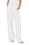 1.STATE SIDE BUTTON TAB WIDE LEG PANTS