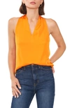 1.state Womens Halter Open Back Tank Top In Russet Orange