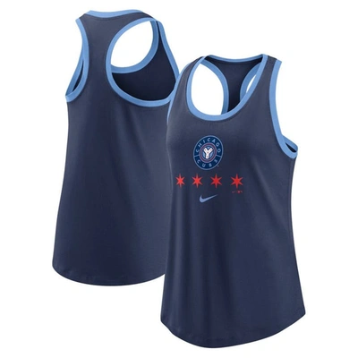 Nike Navy Chicago Cubs City Connect Tri-blend Tank Top