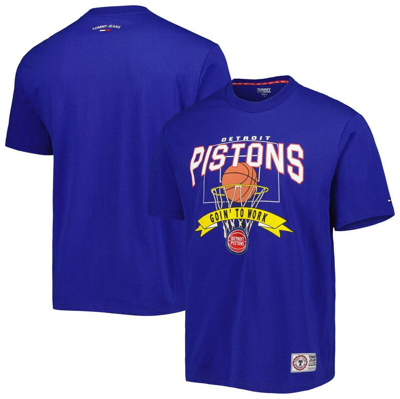 Tommy Jeans Blue Detroit Pistons Tim Backboard T-shirt
