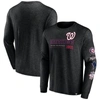 Fanatics Branded Black Washington Nationals High Whip Pitcher Long Sleeve T-shirt In Black