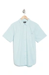 HURLEY ONE & ONLY SHORT SLEEVE STRETCH COTTON BUTTON-DOWN SHIRT
