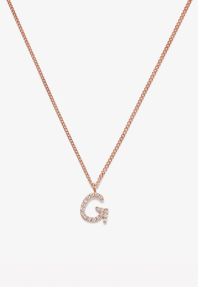Adornmonde Bobbi Alphabet G Necklace In Rose Gold
