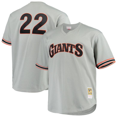 Mitchell & Ness Will Clark Gray San Francisco Giants Big & Tall Cooperstown Collection Mesh Batting