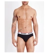 Moschino Logo Waistband Briefs In Black