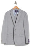 Savile Row Co Textured Neat Knit Sport Coat In Grey