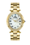 Porsamo Bleu South Sea Oval Crystal Women's Bracelet Watch In Gold