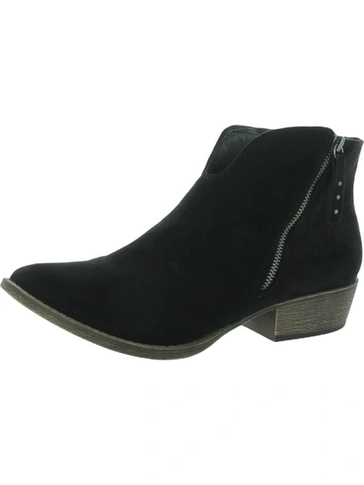 Very G Divine  Womens Faux Suede Block Heel Ankle Boots In Black