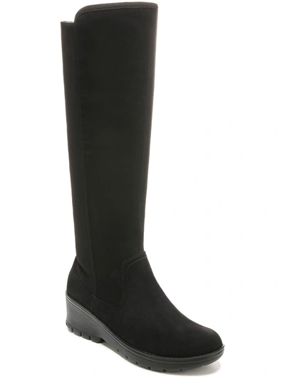 Bzees Brandy  Womens Tall Pull On Knee-high Boots In Black Microfiber