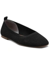 Lucky Brand Daneric Womens Perforated Square Toe Ballet Flats In Black