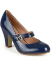 Journee Collection Women's Wendy Double Strap Heels Women's Shoes In Blue