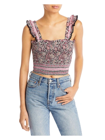 Bell Christine Womens Printed Ruffled Cropped In Multi