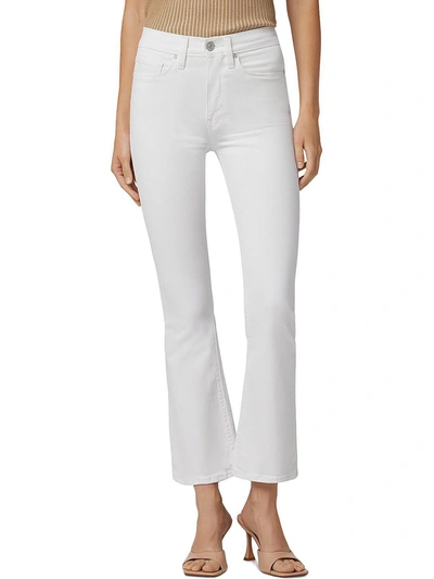 Hudson Barbara Womens Crop High Rise Bootcut Jeans In White