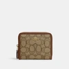 COACH OUTLET SMALL ZIP AROUND WALLET IN SIGNATURE JACQUARD