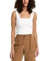 Vince Square Neck Tank In White
