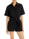 RAG & BONE WOMENS EMBROIDERED BUTTON UP ROMPER