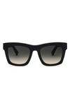Electric 'crasher' 53mm Retro Sunglasses In Matte Black/ Black