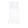 Bottega Veneta Ribbed Texture Sleeveless V Neck Top In Chalk