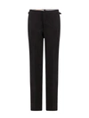 Burberry Sade Satin Band Wool Trouser In Black