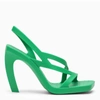 Bottega Veneta Green Jimbo Heeled Sandals In Multi