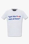 Dsquared2 Graphic-print T-shirt In Gray