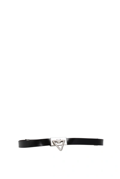 Bottega Veneta Thin Belts Leather Black