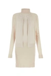 Fendi Light Pink Stretch Silk Blend Mini Dress In Pink