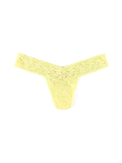 Hanky Panky Signature Lace Low Rise Thong Smile More Yellow In Multicolor