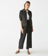 Michael Stars Medina Cropped Gauze Pant In Black