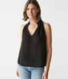 Michael Stars Viola Gauze Tank In Black