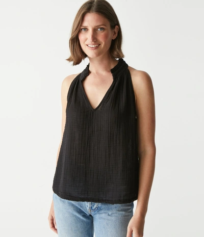 Michael Stars Viola Gauze Tank In Black