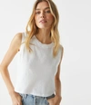 Michael Stars Johnnie Cropped Muscle Tank In White