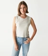 Michael Stars Johnnie Cropped Muscle Tank In Cement