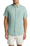 Rails Fairfax Relaxed Fit Short Sleeve Shirt In Jade