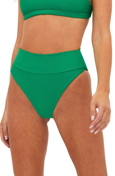 Beach Riot Solid Highway Bikini Bottoms In Jelly Bean