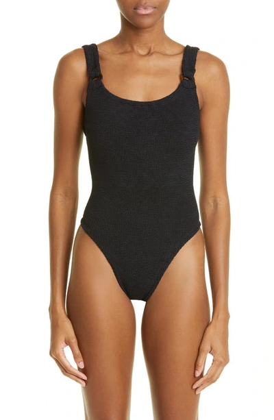 HUNZA G HUNZA G DOMINO ONE-PIECE SWIMSUIT