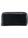Stella Mccartney Falabella Top Zip Wallet In Black